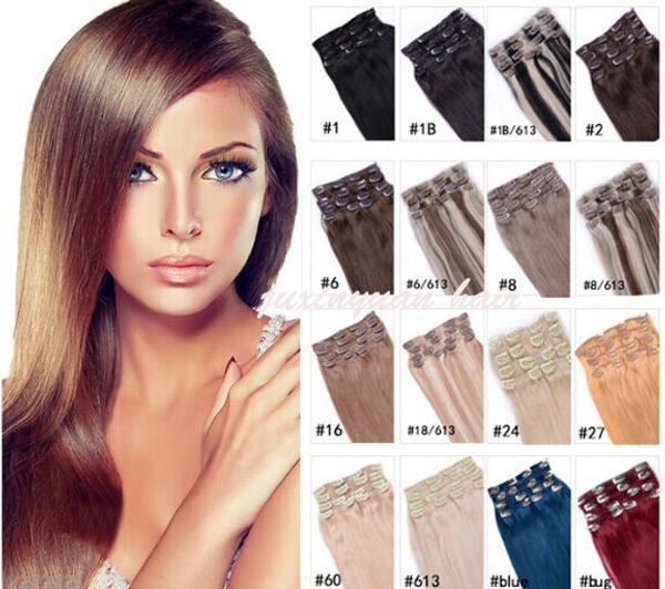 7a - 180g/pc 10pc/set 100% real human hair/brazilian hair clips in extensions real straight full head high quality, Black
7a - 180g/pc 10pc/set 100% real human hair/brazilian hair clips in extensions real straight full head high quality, Black