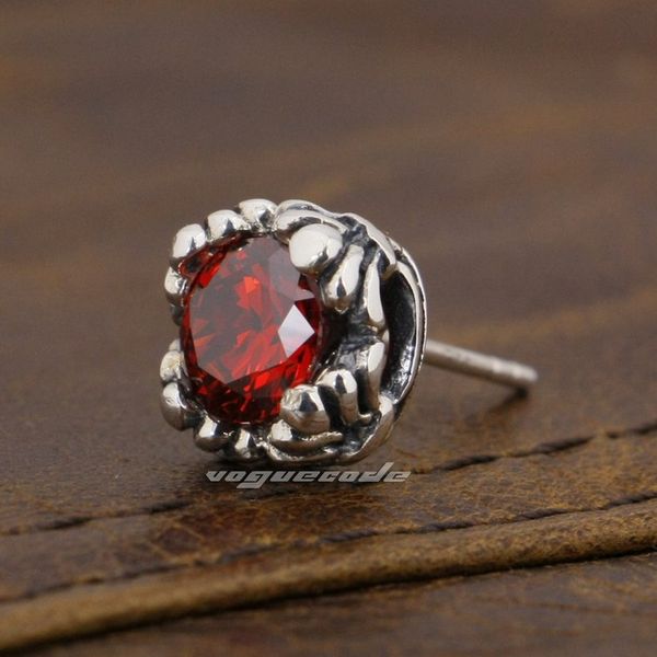 925 sterling silver rose around ruby cz mens biker rocker stud earring 8r012, Golden;silver
925 sterling silver rose around ruby cz mens biker rocker stud earring 8r012, Golden;silver