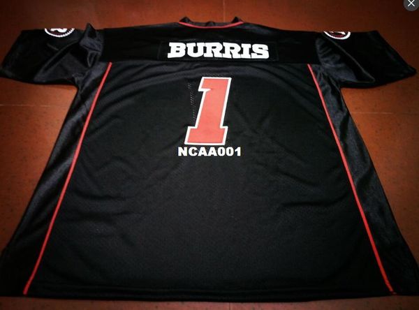 Men Ottawa Redblacks #1 Henry Burris Black College Jersey Or Custom Any Name Or Number Jersey