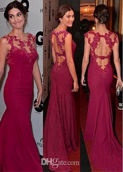 2019 new keyhole backless dark red evening dresses long mermaid sheer appliqued beaded neckline prom gowns formal celebrity gowns, Black;red
2019 new keyhole backless dark red evening dresses long mermaid sheer appliqued beaded neckline prom gowns formal celebrity gowns, Black;red