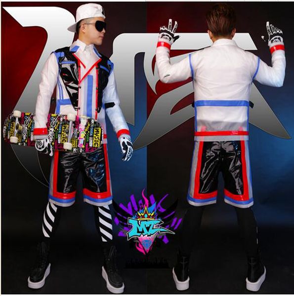 male singer fashionable nightclub in europe and the runway looks color frosted plastic splicing costumes. 338 s - 6 xl, Black;red
male singer fashionable nightclub in europe and the runway looks color frosted plastic splicing costumes. 338 s - 6 xl, Black;red