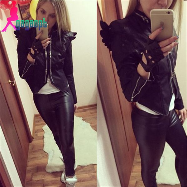 wholesale-2015 new fashion woemn's black colro long sleeve pu leather wings zipper coat/jacket/outwear
wholesale-2015 new fashion woemn's black colro long sleeve pu leather wings zipper coat/jacket/outwear