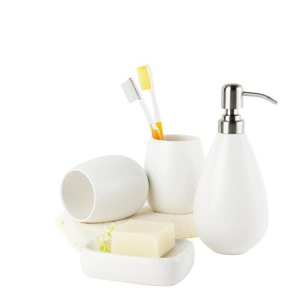 eco friendly ceramic bathroom accessories bathroom set household items toothbrush holder ,soap dispensers ,soap dishes 4pcs /set
eco friendly ceramic bathroom accessories bathroom set household items toothbrush holder ,soap dispensers ,soap dishes 4pcs /set