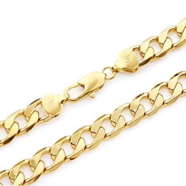 fashion 24k 24ct yellow gold filled long necklace 10mm wide curb link chain 23.6inches, Silver
fashion 24k 24ct yellow gold filled long necklace 10mm wide curb link chain 23.6inches, Silver