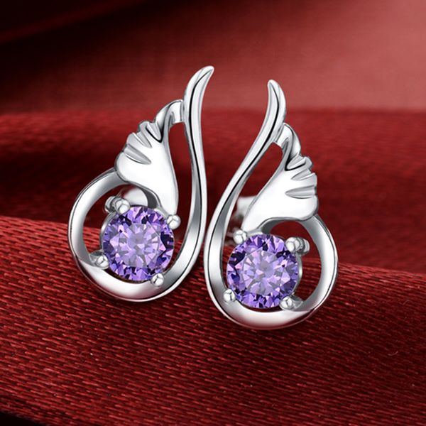 925 stamped crystal stud earrings angel wing diamante new exquisite woman gift charms, Golden;silver
925 stamped crystal stud earrings angel wing diamante new exquisite woman gift charms, Golden;silver