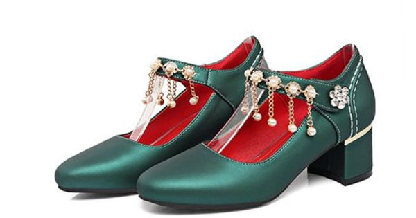 spring and summer sweet high-heeled buckle shoes with beaded a rough documentary all-match fashion models dancing shoes, Black
spring and summer sweet high-heeled buckle shoes with beaded a rough documentary all-match fashion models dancing shoes, Black