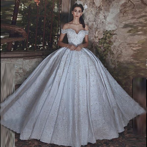 vintage off-the-shoulder ball gown wedding dresses applique lace beaded crystal dubai arabia bridal gowns lace-up back floor length dresses, White
vintage off-the-shoulder ball gown wedding dresses applique lace beaded crystal dubai arabia bridal gowns lace-up back floor length dresses, White