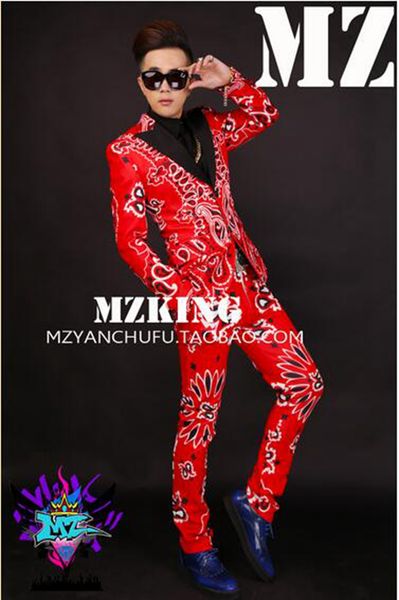 male singer fashionable nightclub europe and the united states shows red cashew flower black spandex suit costumes. s - 6 xl, Black;red
male singer fashionable nightclub europe and the united states shows red cashew flower black spandex suit costumes. s - 6 xl, Black;red
