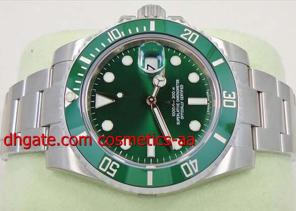 box/certificate luxury watches mens watch green dial ceramic bezel men's watch 116610 movement automatic mechanical men's watches, Slivery;brown
box/certificate luxury watches mens watch green dial ceramic bezel men's watch 116610 movement automatic mechanical men's watches, Slivery;brown