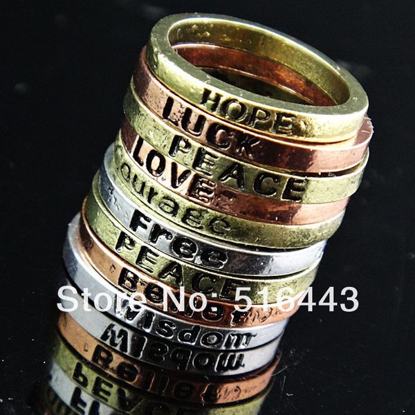 50pcs wholesale jewelry lots antique bronze silver copper fashion mix words rings a-731, Golden;silver
50pcs wholesale jewelry lots antique bronze silver copper fashion mix words rings a-731, Golden;silver