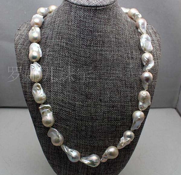 new fine pearls jewelry beautifulgenuine natural 20-25mm rainbow baroque white pearl necklace 20inches 14k, Black
new fine pearls jewelry beautifulgenuine natural 20-25mm rainbow baroque white pearl necklace 20inches 14k, Black