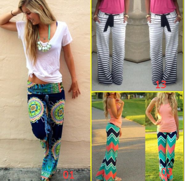 women boho palazzo ethnic pants bohemian floral print wid leg loose pants striped trousers waves silky bottoms f107, Black;white
women boho palazzo ethnic pants bohemian floral print wid leg loose pants striped trousers waves silky bottoms f107, Black;white