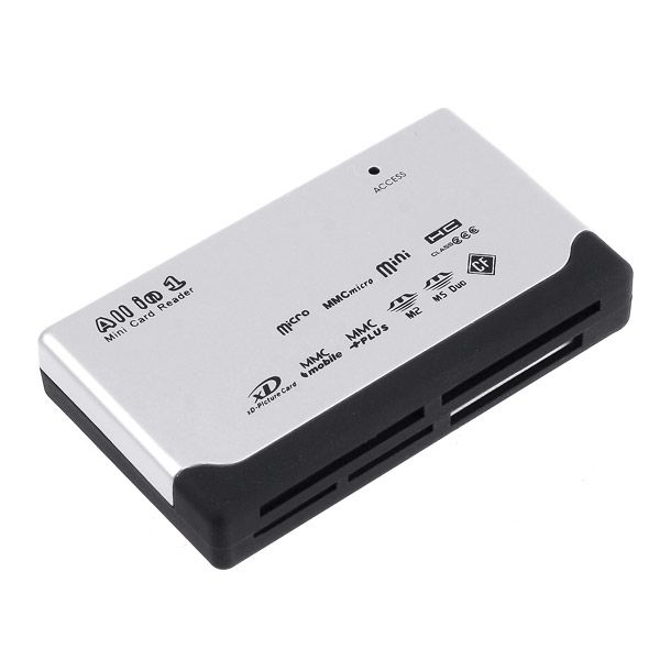 Универсальный USB 2.0 ALL IN 1 Multi CARD READER Безопасная цифровая карта памяти / XD / MMC / MS / CF / SD
Универсальный USB 2.0 ALL IN 1 Multi CARD READER Безопасная цифровая карта памяти / XD / MMC / MS / CF / SD