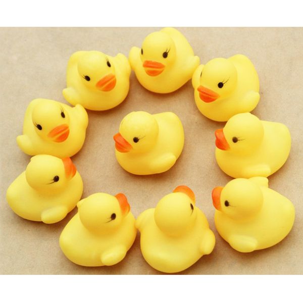 Mini Yellow Duck Baby Bath Water Toys Sounds Rubber Ducks Kids Bathing Swiming Beach Gifts Sand Play Water Fun Kids Toys 200pcs Sk572