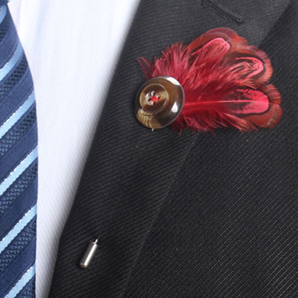 handmade tri-layer feather button corsage boutonniere stick brooch pin women men wedding xmas party suit ornament lapel brooches pins decor, Gray
handmade tri-layer feather button corsage boutonniere stick brooch pin women men wedding xmas party suit ornament lapel brooches pins decor, Gray