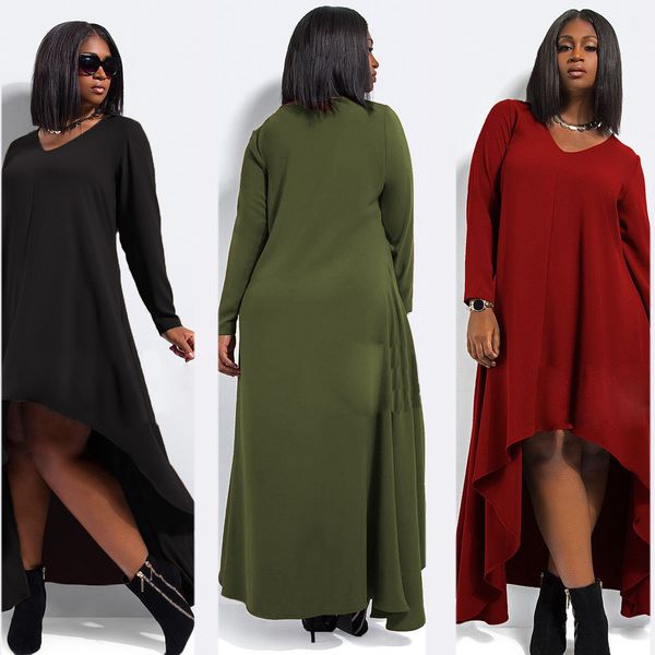 women's clothing dresses autumn winter brief solid chiffon v-neck long sleeve asymmetrical plus size casual dress retail ing, Black;gray
women's clothing dresses autumn winter brief solid chiffon v-neck long sleeve asymmetrical plus size casual dress retail ing, Black;gray