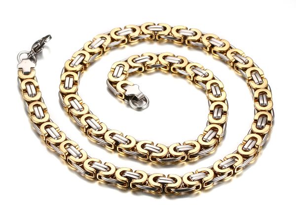 hiphop street rock style new arrival silver gold stainless steel byzantine chain necklace men's cool classical bling 22'' 8.8
hiphop street rock style new arrival silver gold stainless steel byzantine chain necklace men's cool classical bling 22'' 8.8
