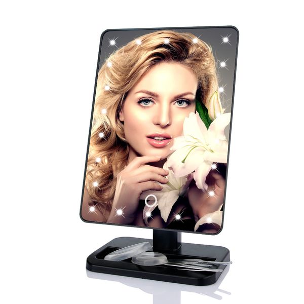 wholesale- 22 led makeup mirror with touch screen adjustable vanity mirror 360 degree rotation professional illumination cosmetic mirror
wholesale- 22 led makeup mirror with touch screen adjustable vanity mirror 360 degree rotation professional illumination cosmetic mirror
