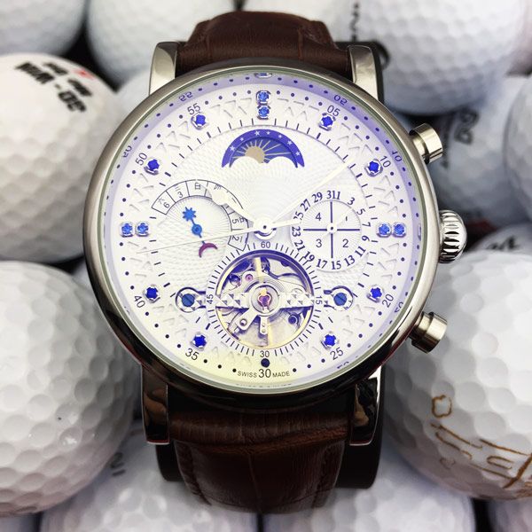 Top Swiss brand luxury Watch Automatic Movement Self-wind Watches MoonPhase Real Leather Watch Tourbillon Gentleman Business Watch Classic
Top Swiss brand luxury Watch Automatic Movement Self-wind Watches MoonPhase Real Leather Watch Tourbillon Gentleman Business Watch Classic