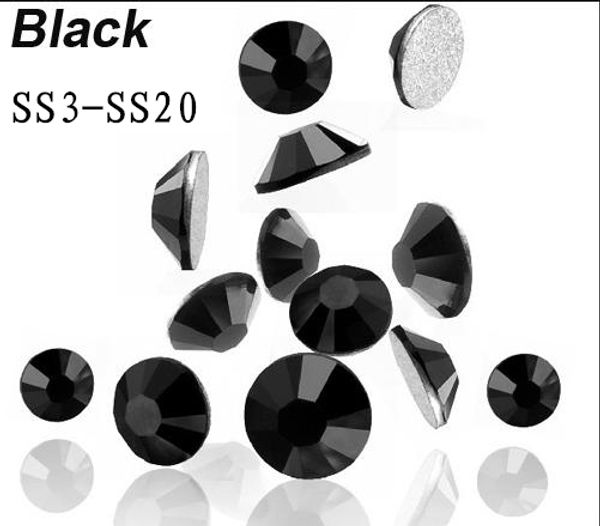 Top Quality 1440pc SS3-SS20 Crystal Black/Jet Black Glass Glue Fixed Non Hotfix Flatback Rhinestone Nail Art Decoration Clothing DIY
Top Quality 1440pc SS3-SS20 Crystal Black/Jet Black Glass Glue Fixed Non Hotfix Flatback Rhinestone Nail Art Decoration Clothing DIY