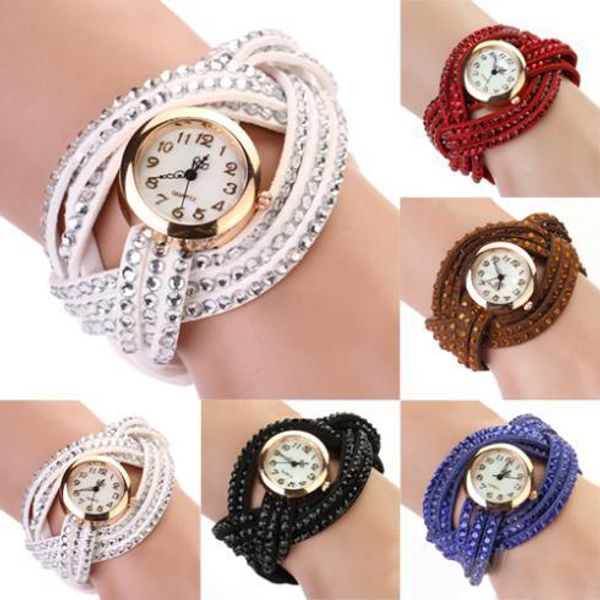 wholesale-women's vintage rhinestone weave wrap multilayer leather bracelet wrist watch 1n3s, Slivery;brown
wholesale-women's vintage rhinestone weave wrap multilayer leather bracelet wrist watch 1n3s, Slivery;brown
