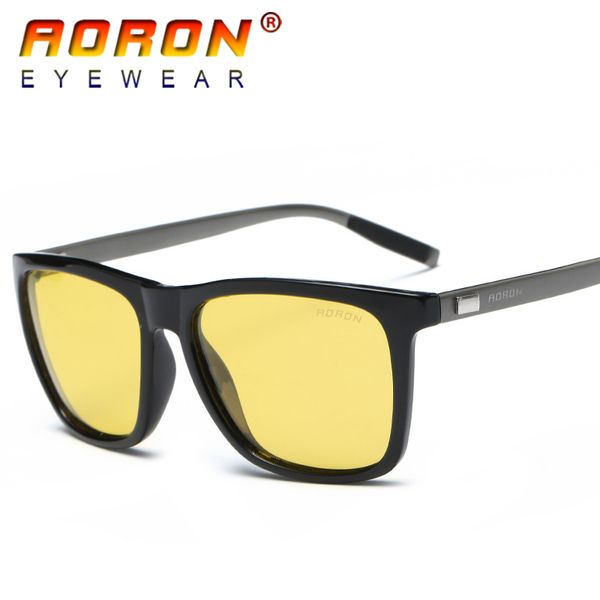 aoron brand men women polarized sunglasses night vision goggles driving eyewear anti strong dazzling glare fashion glasses with original box, White;black 
aoron brand men women polarized sunglasses night vision goggles driving eyewear anti strong dazzling glare fashion glasses with original box, White;black