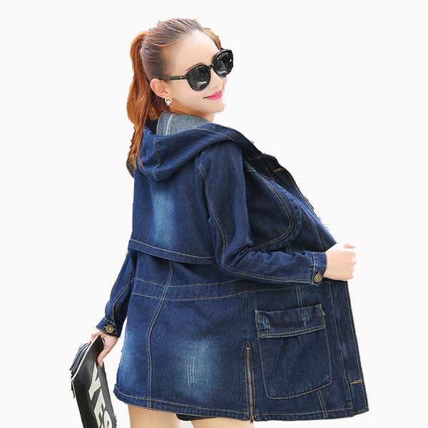 wholesale- denim trench 2017 spring and autumn with a hood loose plus size mm women's medium-long outerwear female, Black;brown
wholesale- denim trench 2017 spring and autumn with a hood loose plus size mm women's medium-long outerwear female, Black;brown
