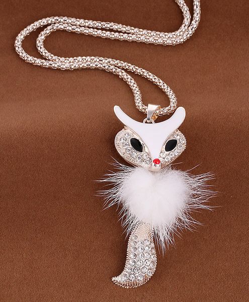 wholesale-1pc european fashion jewelry womens personality vintage necklace punk statement crystal fox pendant long sweater chain colar, Golden;silver
wholesale-1pc european fashion jewelry womens personality vintage necklace punk statement crystal fox pendant long sweater chain colar, Golden;silver