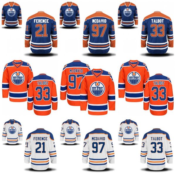 

#97 Connor McDavid Jerseys Edmonton Oilers Darnell Nurse Leon Draisaitl Cam Talbot Zack Kassian Milan Lucic Andrew Ference Hockey Jerseys