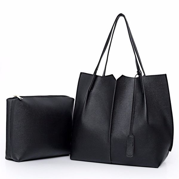 

High Quality Leather Women Bag Bucket Shoulder Bags Solid Big Female Handbag Set Large Capacity Tote Bolsas Feminina Mother package