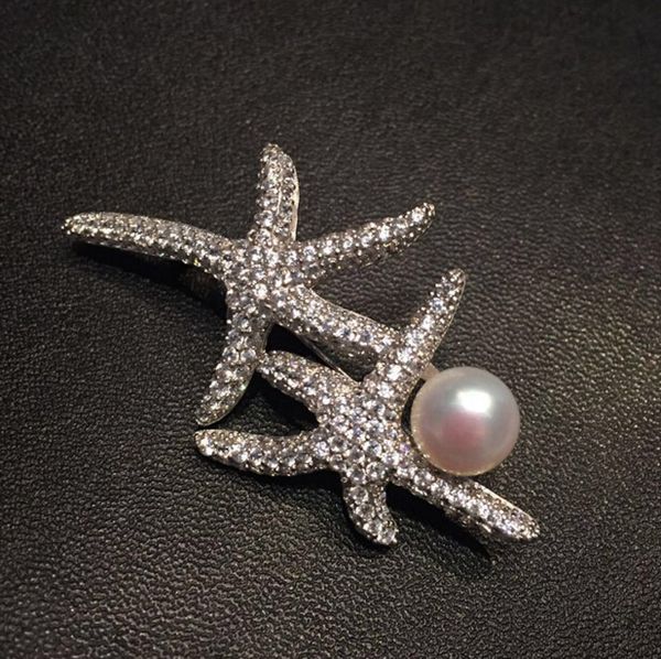 new fashion silver plated alloy crystal&artificial pearl sea star shape brooch for women jewelry, Gray
new fashion silver plated alloy crystal&artificial pearl sea star shape brooch for women jewelry, Gray