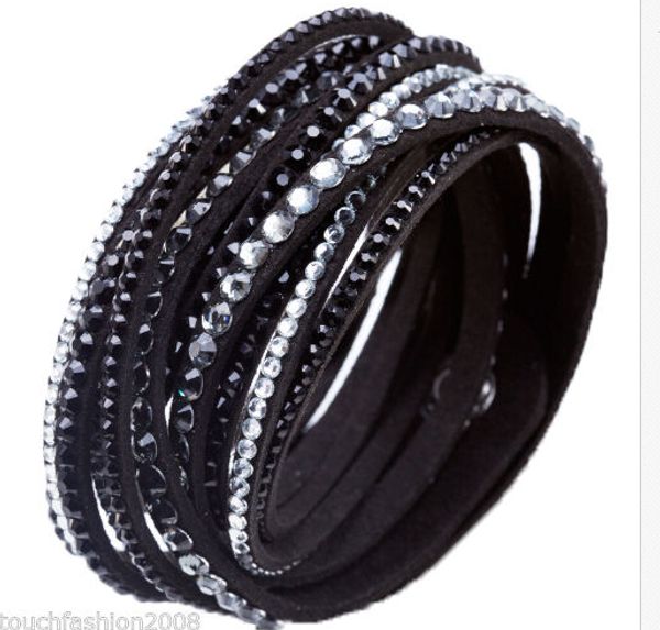 Кристалл Манжеты Кожаный Браслет Горный Хрусталь Slake Deluxe Черный Браслет Swarovski
Кристалл Манжеты Кожаный Браслет Горный Хрусталь Slake Deluxe Черный Браслет Swarovski