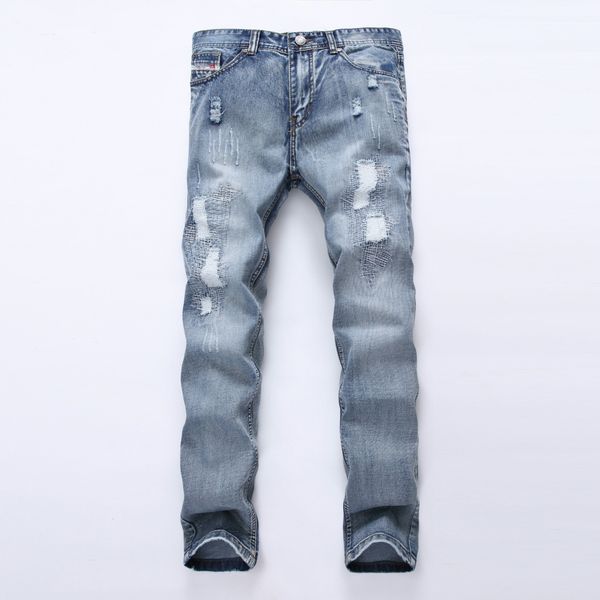 male biker jeans destroyed denim fabric elastic slim fit washed denim skinny pants joggers skinny men ripped trousers, Blue
male biker jeans destroyed denim fabric elastic slim fit washed denim skinny pants joggers skinny men ripped trousers, Blue