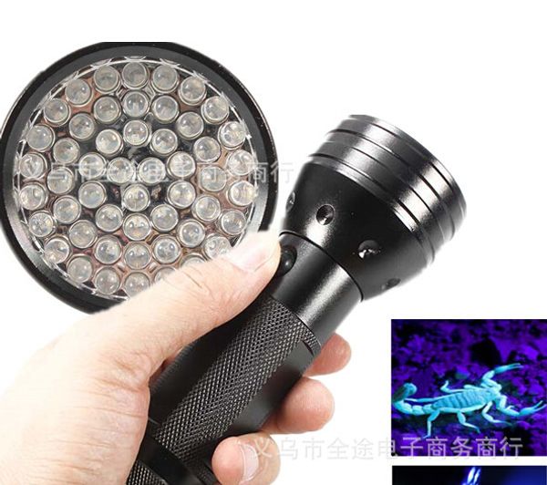 

УФ LED Скорпион детектор охотник Искатель ультрафиолетовый Blacklight фонарик Факел свет лампы АА 395nm 5W + простой белый ящик