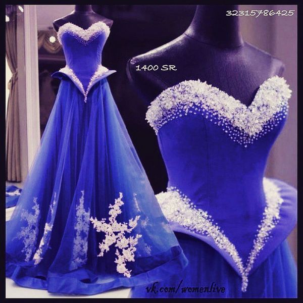 white lace applique bead sweetheart neckline royal blue gorgeous evening dresses long prom dress pageant gowns no sleeve fashion design, Black;red
white lace applique bead sweetheart neckline royal blue gorgeous evening dresses long prom dress pageant gowns no sleeve fashion design, Black;red