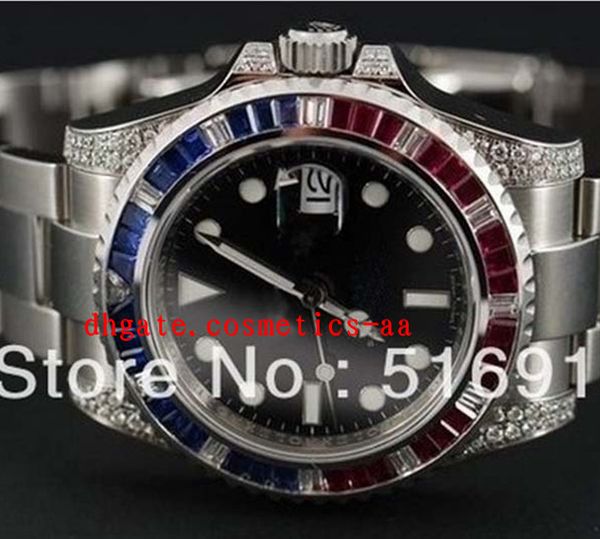 luxury watches mens ll watch men pave blue red diamond bezel lugs watches sports dive watches, Slivery;brown
luxury watches mens ll watch men pave blue red diamond bezel lugs watches sports dive watches, Slivery;brown