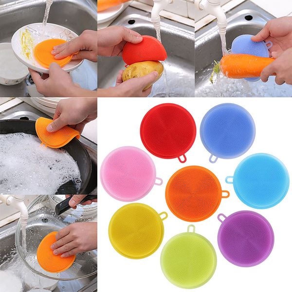 multifunction silicone dish bowl cleaning brush scouring pad pot pan wash brushes kitchen cleaner washing tool 7 color wx9-184
multifunction silicone dish bowl cleaning brush scouring pad pot pan wash brushes kitchen cleaner washing tool 7 color wx9-184