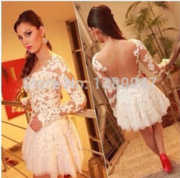 wholesale-2015 cute white lace jewel neckline appliqued long sleeve short prom dresses vestido vestidos de fiesta cortos, Black;gray
wholesale-2015 cute white lace jewel neckline appliqued long sleeve short prom dresses vestido vestidos de fiesta cortos, Black;gray