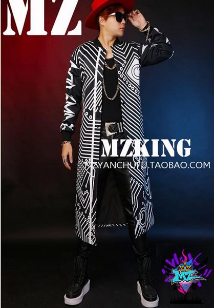 male singers to european and american fashion new nightclub black and white costumes long baseball uniform coat. s - 6 xl, Black;red
male singers to european and american fashion new nightclub black and white costumes long baseball uniform coat. s - 6 xl, Black;red