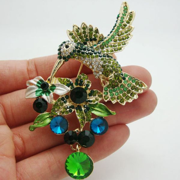 wholesale-fashion jewelry green wings hummingbird flower cluster rhinestone crystal brooch pin, Gray
wholesale-fashion jewelry green wings hummingbird flower cluster rhinestone crystal brooch pin, Gray