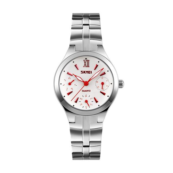 women's new fashion elegant brand quartz watch lady multi-function dial stainless steel 30 meters waterproof wristwatch, Slivery;brown
women's new fashion elegant brand quartz watch lady multi-function dial stainless steel 30 meters waterproof wristwatch, Slivery;brown