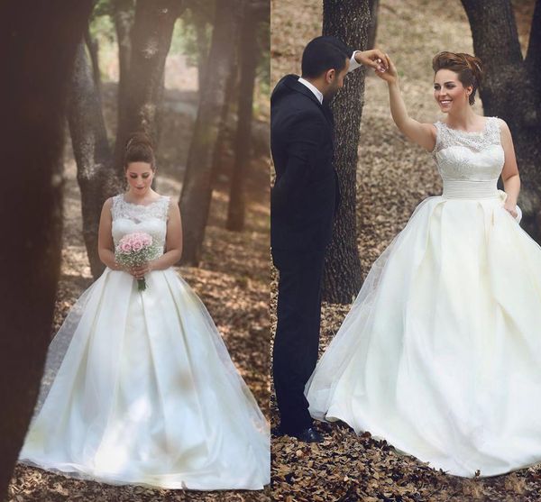 plus size see through wedding dresses crew cap sleeve a line sweep train bridal gowns vestido de noiva custom made, White
plus size see through wedding dresses crew cap sleeve a line sweep train bridal gowns vestido de noiva custom made, White