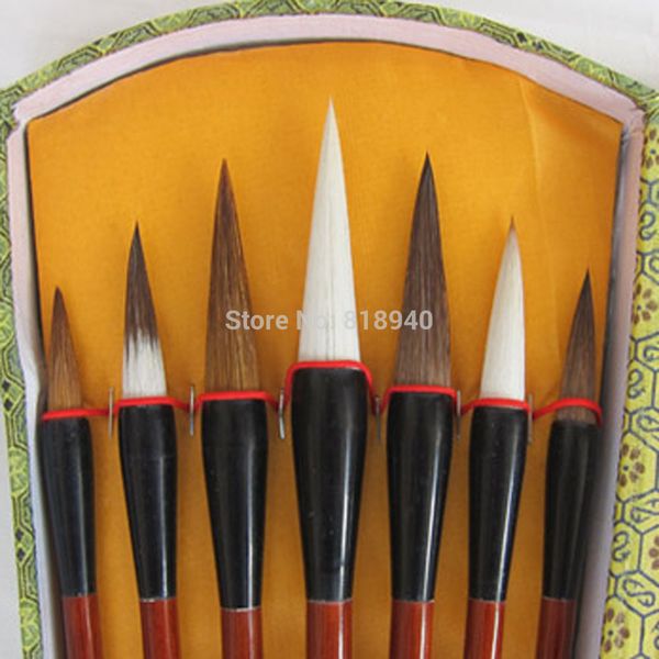 wholesale-set of 7 brush pen for chinese calligraphy writing art painting wolf goat hair 048-2641, Black;red
wholesale-set of 7 brush pen for chinese calligraphy writing art painting wolf goat hair 048-2641, Black;red