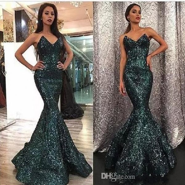 sparkly sequins evening dresses 2019 new mermaid curved sweetheart neck hunter color sweep train dubai prom gowns abendkleider 145, Black;red
sparkly sequins evening dresses 2019 new mermaid curved sweetheart neck hunter color sweep train dubai prom gowns abendkleider 145, Black;red