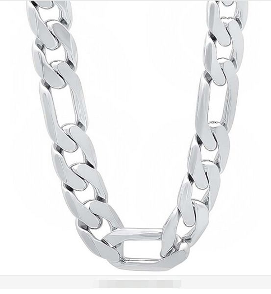925 sterling silver 12mm men figaro chain necklace length:20",22",24",26" ,925 silver chain necklace jewelry 20pcs, Golden;silver
925 sterling silver 12mm men figaro chain necklace length:20",22",24",26" ,925 silver chain necklace jewelry 20pcs, Golden;silver