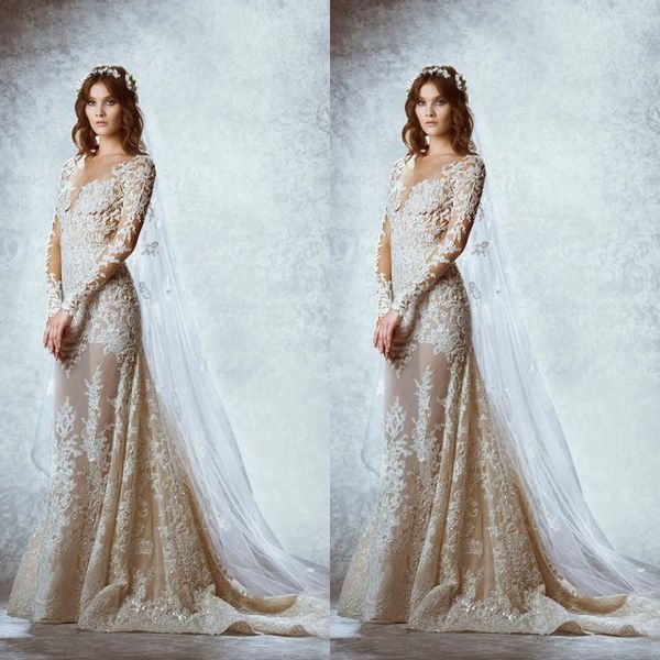 elegant long sleeves corset wedding dresses bridal gowns v-neck sheath court train backless church wedding dresses custom made 2017, White
elegant long sleeves corset wedding dresses bridal gowns v-neck sheath court train backless church wedding dresses custom made 2017, White