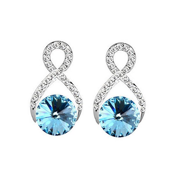 eight shape crystal stud earrings austrian crystal zircon earrings for women gift jewelry 8229, Golden;silver
eight shape crystal stud earrings austrian crystal zircon earrings for women gift jewelry 8229, Golden;silver