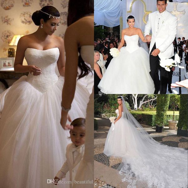 kim kardashian lace tulle ball gown wedding dresses bridal gown with chapel train new arrival 2021 dress, White
kim kardashian lace tulle ball gown wedding dresses bridal gown with chapel train new arrival 2021 dress, White