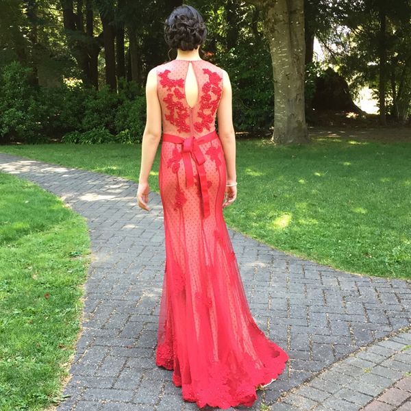 custom made long dresses evening wear charming mermaid tulle appliques prom dress o-neck floor-length vestidos de fiesta, Black
custom made long dresses evening wear charming mermaid tulle appliques prom dress o-neck floor-length vestidos de fiesta, Black