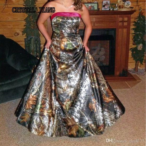 mossy oak camo dresses with sweep train strapless sleevess long prom dresses 2018 custom made formal gown, Red
mossy oak camo dresses with sweep train strapless sleevess long prom dresses 2018 custom made formal gown, Red